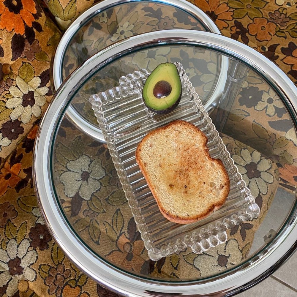 Vintage Hazel Atlas Glass Plate Set